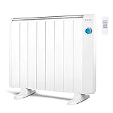 Orbegozo RRE 1510 A, Emisor térmico bajo consumo, 1500 W, 8 elementos reales, aluminio, mando a...